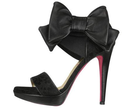 Loriblu Black Ankle Leather Bow Platform Sandals by ShoeHunting