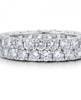 Sterling Silver Cubic Zirconia Eternity Band Ring