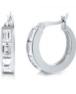 Cubic Zirconia Hoop Earrings