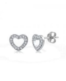 Sterling Silver Heart Stud Earrings