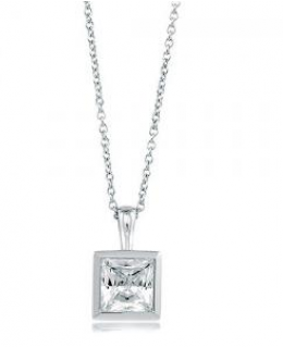 Cubic Zirconia Solitaire Pendant