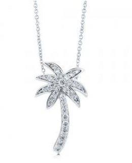 Sterling Silver Palm Tree Pendant Necklace