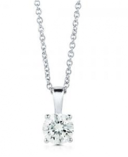 CZ Solitaire Pendant Necklace