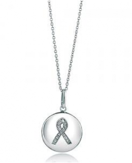 Cubic Zirconia Ribbon Medallion Pendant