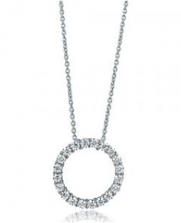 Sterling Silver & Cubic Zirconia Circle of Love Pendant