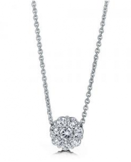 Sterling Silver & Cubic Zirconia Flower Pendant