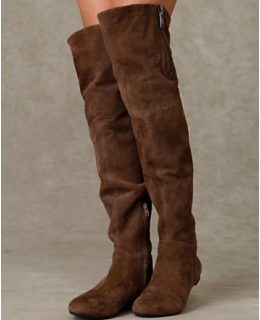 James Suede Over the Knee Boot with Zipper