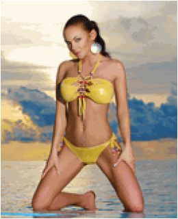 Axami Hawaii Sun Halter Tie Bandeau Top Bikini