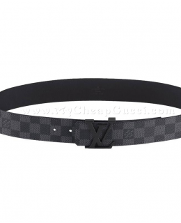 Buy LV Initiales Damier Graphite Belt M9808Q Mens-$86