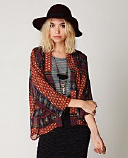 Soft Jackets- Paisley Printed Kimono