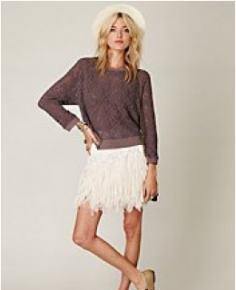Flounce Mini- Free People Shredded Chiffon Skirt