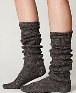 Tall Socks- Rib Slouch Tall Sock