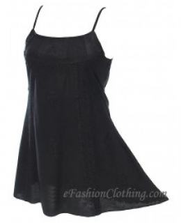 Embroidered Gypsy Mini Felicia Sun Dress-Size Small Black