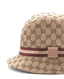 Gucci Pink Web Fedora Hat