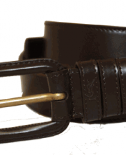 Yves Saint Laurent Brown Leather Belt