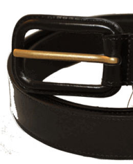 YSL Black Leather Belt