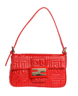 Fendi Nero Baguette Red