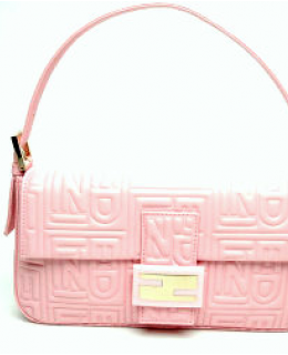 Fendi Pink Leather Baguette