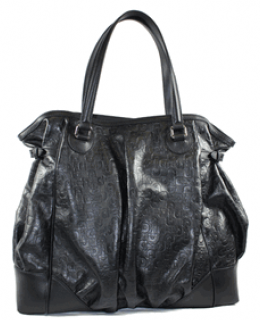 Gucci Full Moon Guccissima Handbag Black Leather 