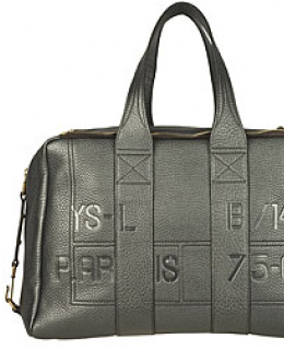 Yves Saint Laurent Grey ID Embossed Travel Bag