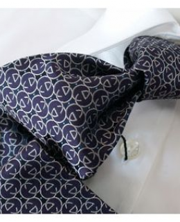 Gucci Purple Black and White Silk Tie