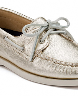 platinum gold sperry topsider